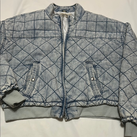Blanc NYC Quilted Sun Bleached Bomber Jacket size L - Picture 1 of 5